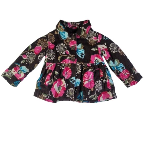 Gap Girls Corduroy Floral Jacket 2T Fall Toddler Outerwear - Picture 1 of 8